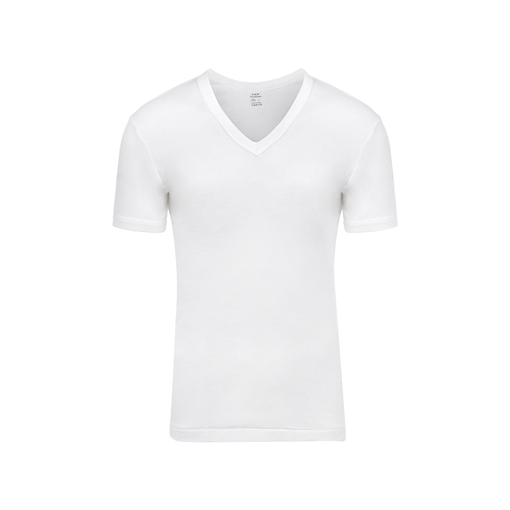 LUX Premium V Neck T Shirt 1x1 Rib 3pc Pack
