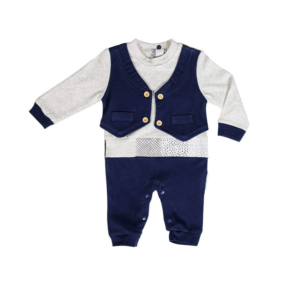 Baby navy romper sales