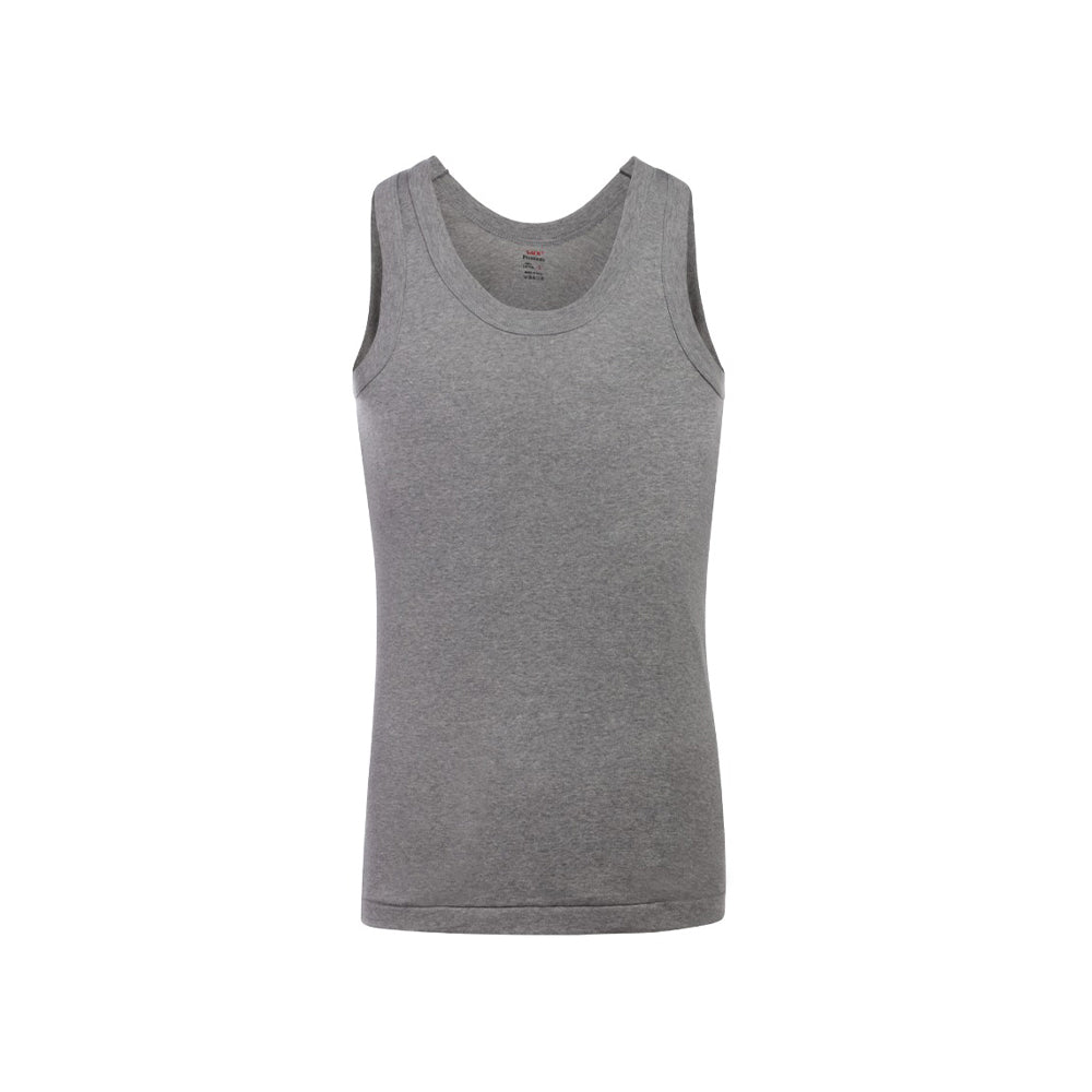 LUX Premium Vest 1x1 Rib Colored 3pc Pack grey