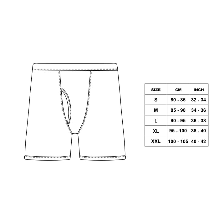 Mens Underwear Size chart 