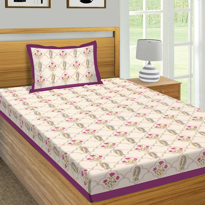 Purple Quatrefoil Bedsheet